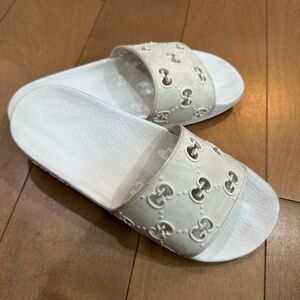 Gucci Women's White Rubber Slippers